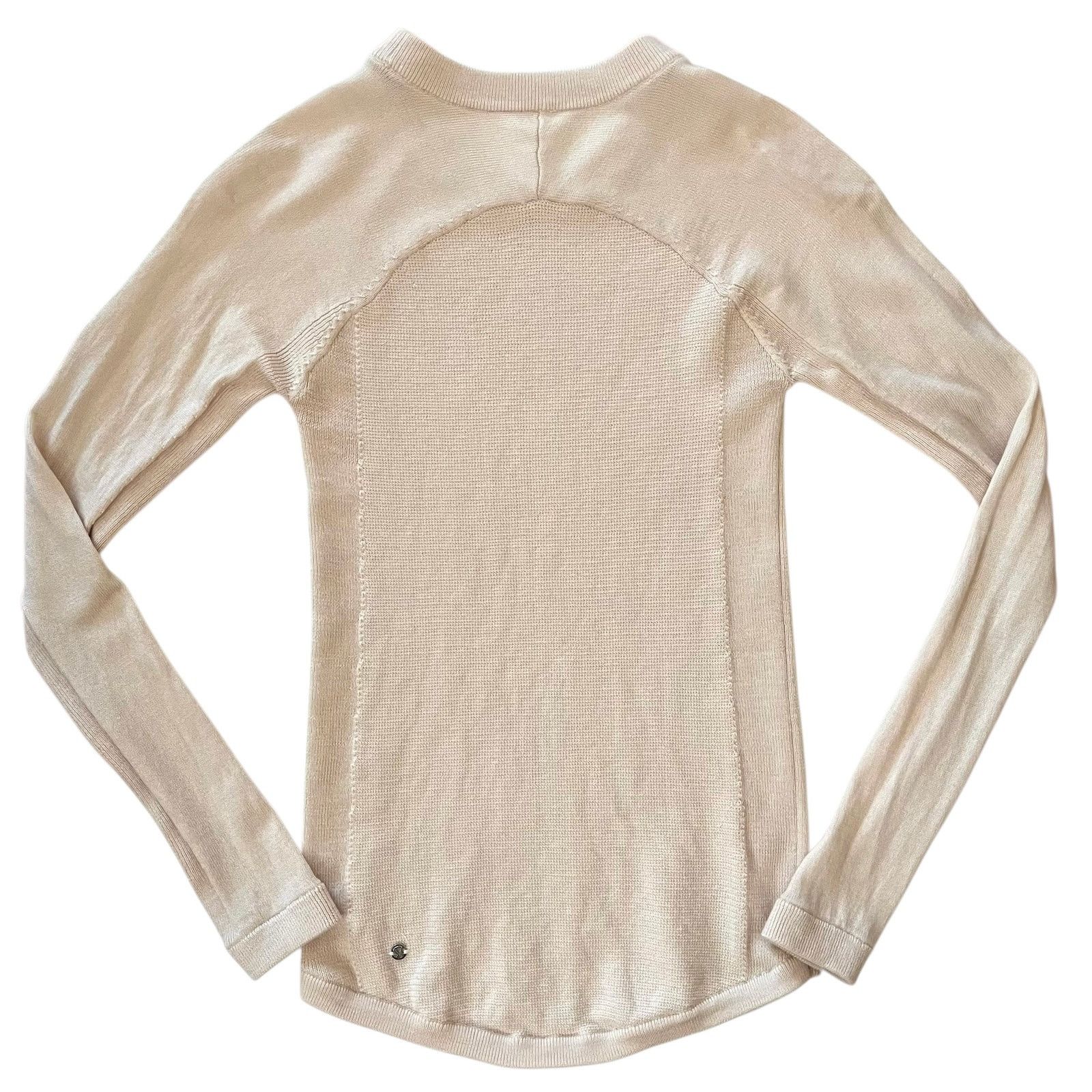 Lululemon Lululemon Sit In Lotus Sweater Cream Pink MerinoWool Sweater Size XS / US 0-2 / IT 36-38 - 3 Thumbnail