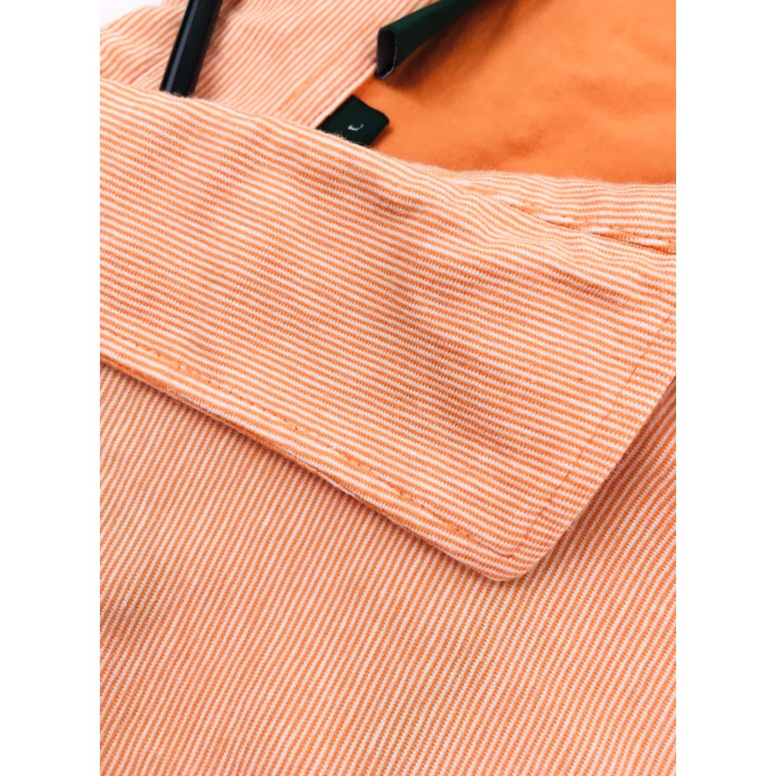 Vintage BOBBY JONES Polo Shirt Men Short Sleeve Orange Striped Pima Cotton Large Size US L / EU 52-54 / 3 - 3 Thumbnail