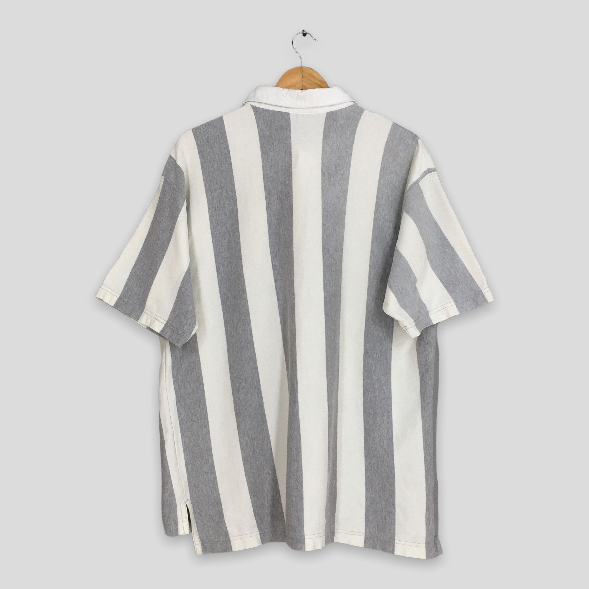 NFL × Vintage Vintage 90's Nike Striped Rugby Polo Shirt Medium Size US M / EU 48-50 / 2 - 6 Thumbnail