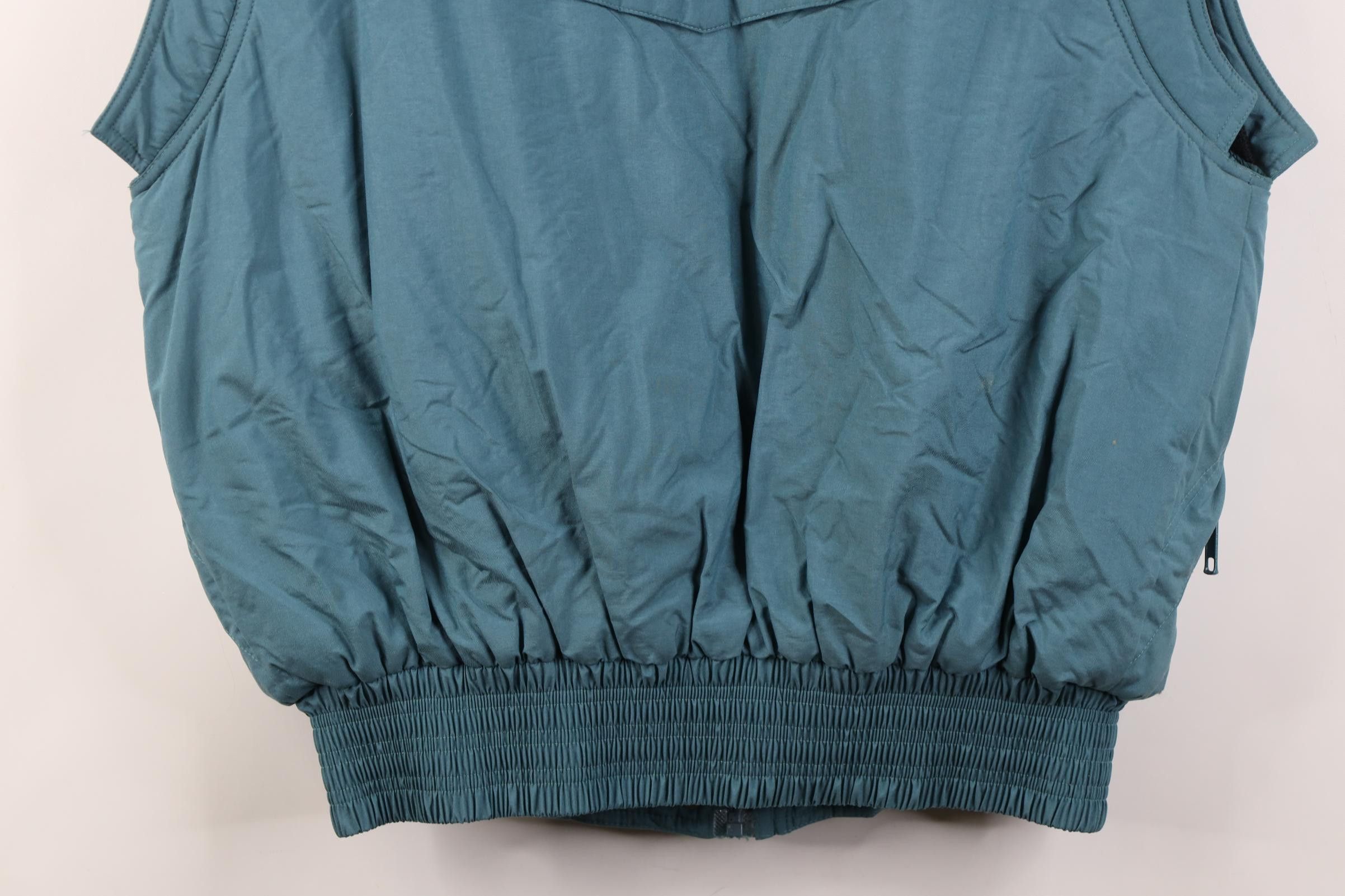 Vintage Vintage 90s Streetwear Full Zip Puffer Vest Jacket Teal Size L / US 10 / IT 46 - 18 Thumbnail