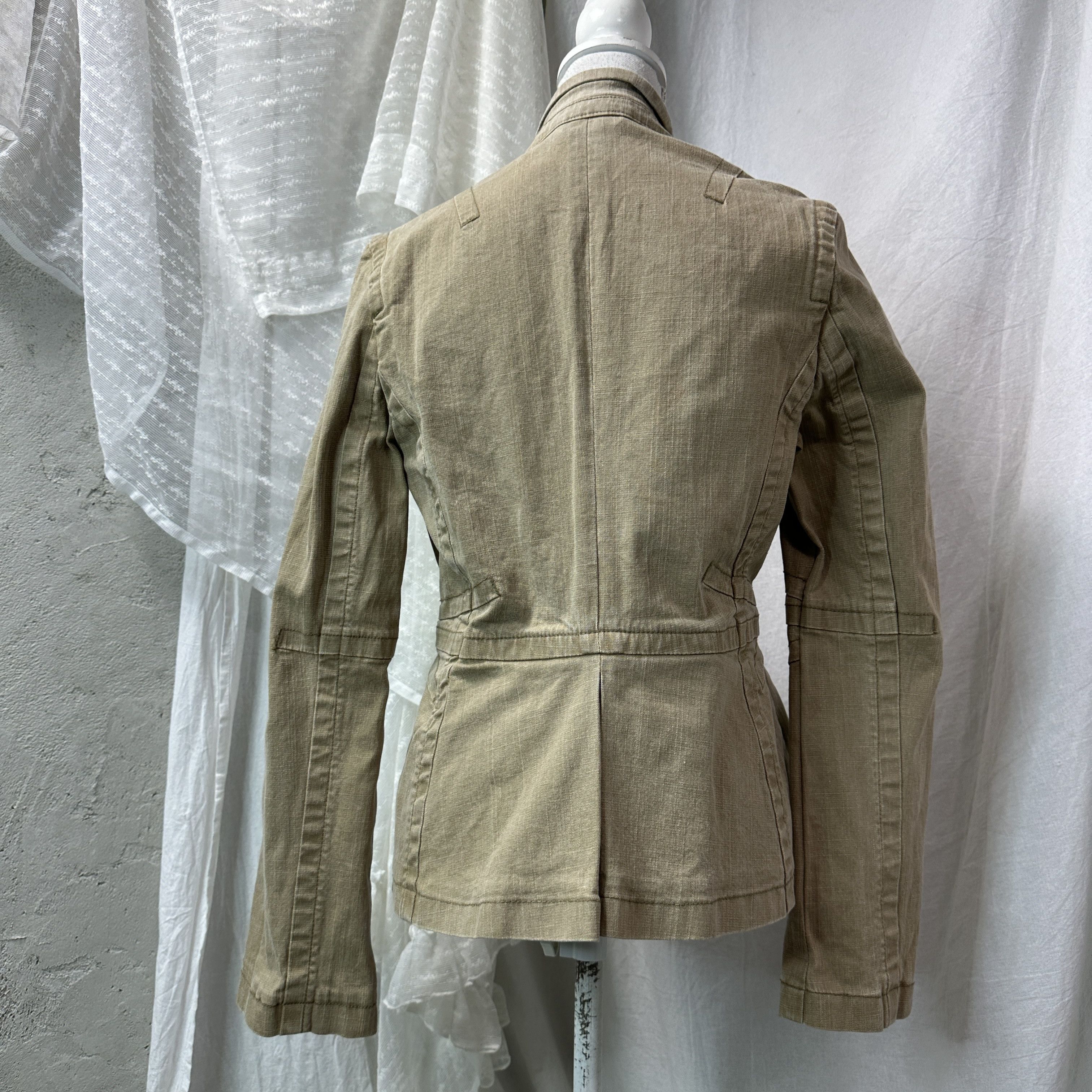 Vintage Vintage Classy Minimalist Corduroy Fitted Blazer 00s Size L / US 10 / IT 46 - 3 Thumbnail