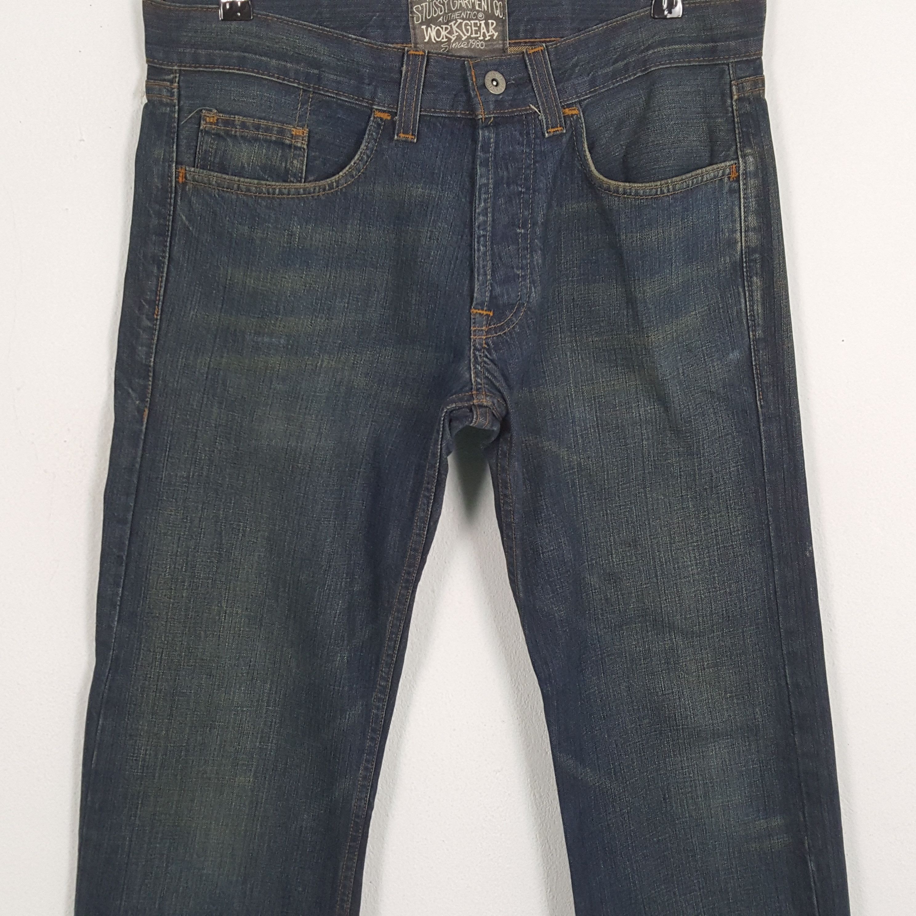 Stussy × Vintage STUSSY Streetwear Skateboard Style Custom Art Jeans Size US 32 / EU 48 - 5 Thumbnail