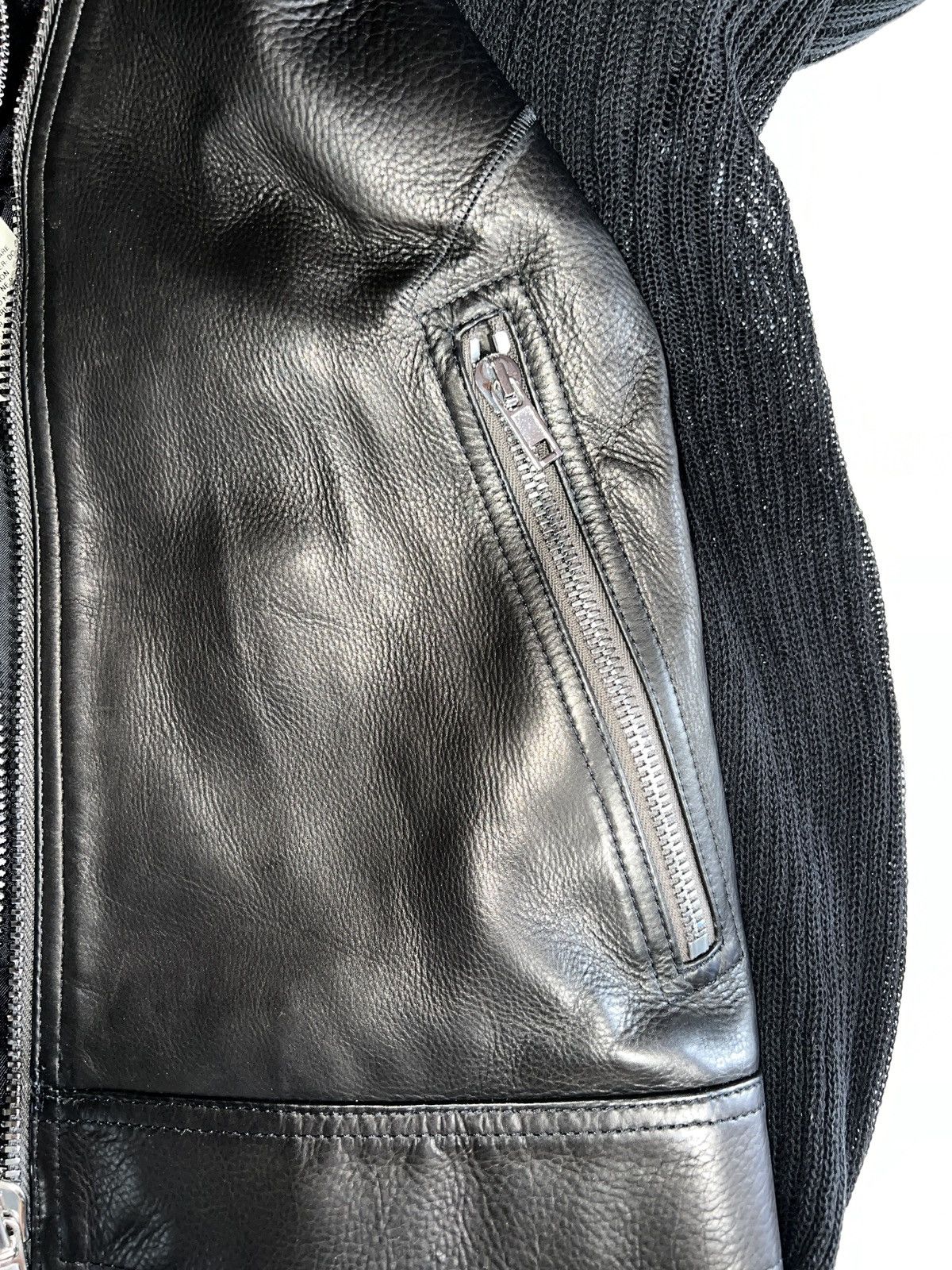 Rick Owens PHLEGETHON SS21 Calf leather Big shoulder Biker Jacket Size S / US 4 / IT 40 - 16 Thumbnail
