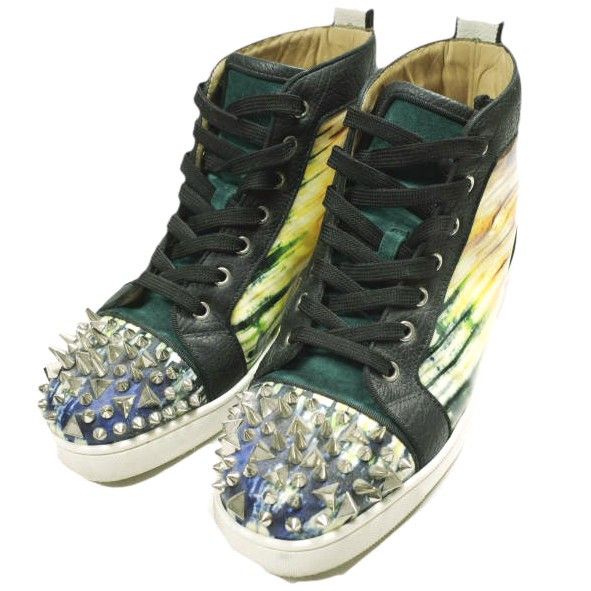Christian Louboutin Christian Louboutin Christian Louboutin Lou Pik Pik Orlato Patent Bazin Sneakers Leather Shoes LouPikPikOrlatoPatentBazin DUTY FREE for USA Size ONE SIZE - 1 Thumbnail