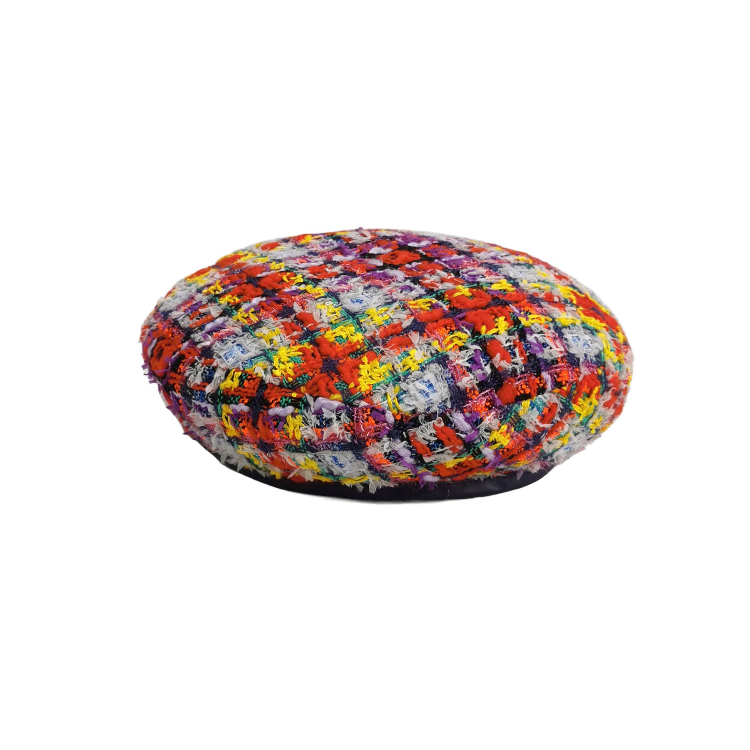 Gucci Gucci Multicolor Tweed Beret Hat Size XL Size ONE SIZE - 1 Thumbnail