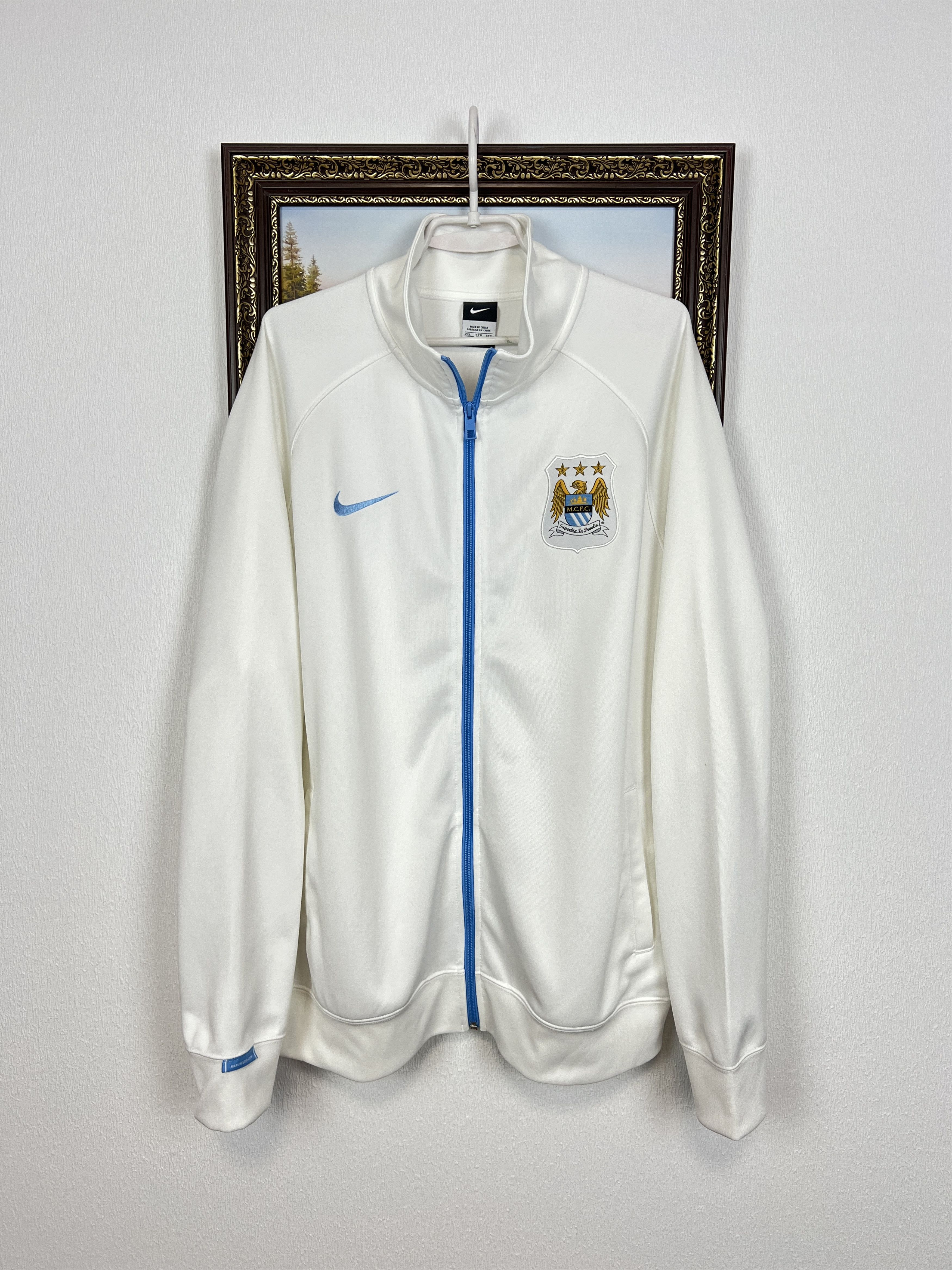 Nike Manchester City Football Jacket Soccer White Track Top