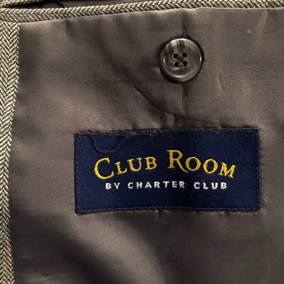 Club Room club room men's linen blend sport coat jacket blazer 46L Size 46L - 4 Thumbnail