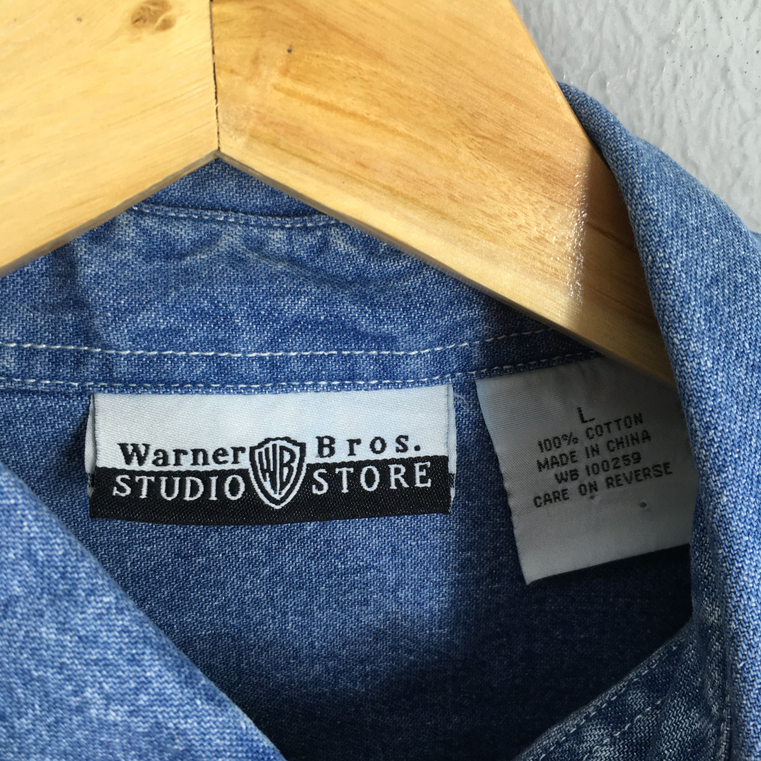 Warner Bros Vintage 90s Looney Tunes Warner Bros Studio Denim Large Size US L / EU 52-54 / 3 - 5 Thumbnail