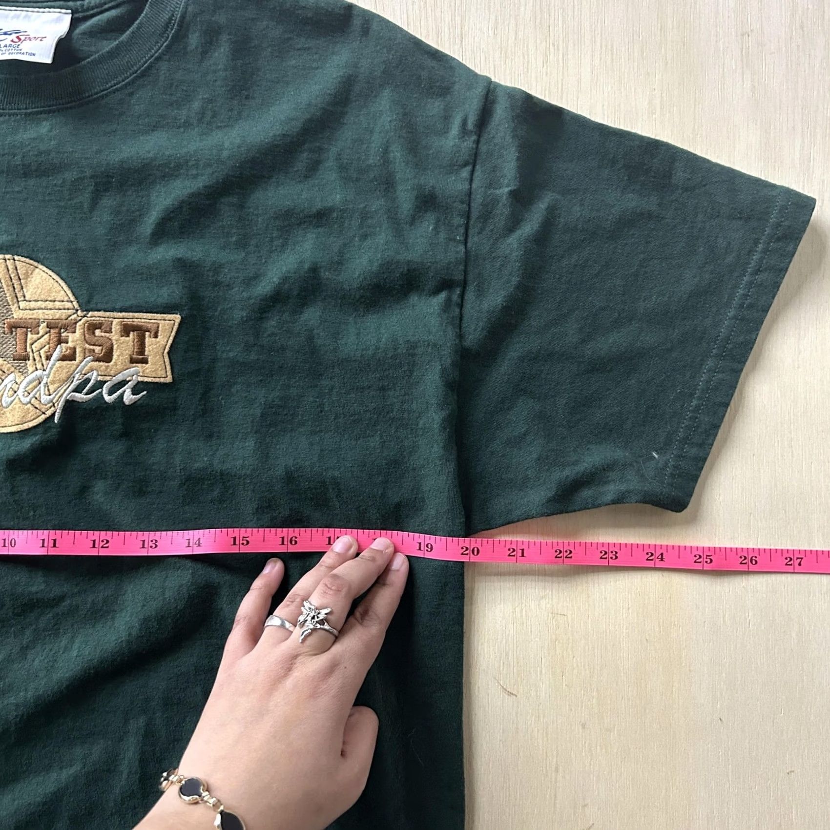 Vintage VINTAGE Mc Sport Shirt Mens Large Green Greatest Grandpa Embroidered Tee T-Shirt Size US L / EU 52-54 / 3 - 4 Thumbnail