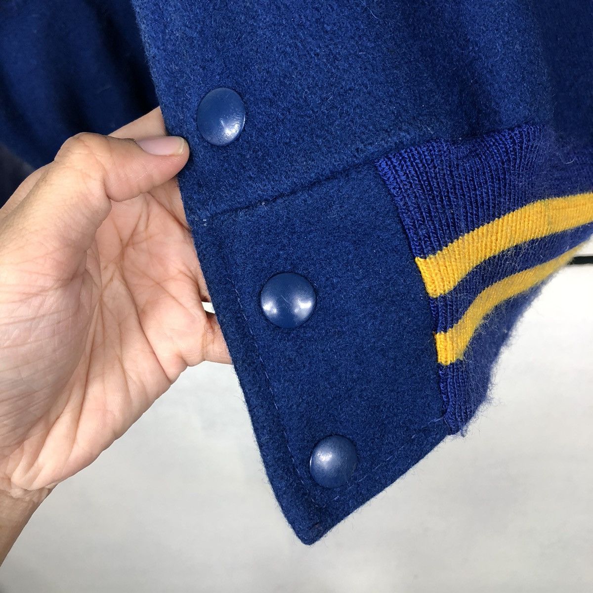 Delong 📌Vintage Leather Varsity Jacket Delong Made in Usa Size US XL / EU 56 / 4 - 17 Thumbnail