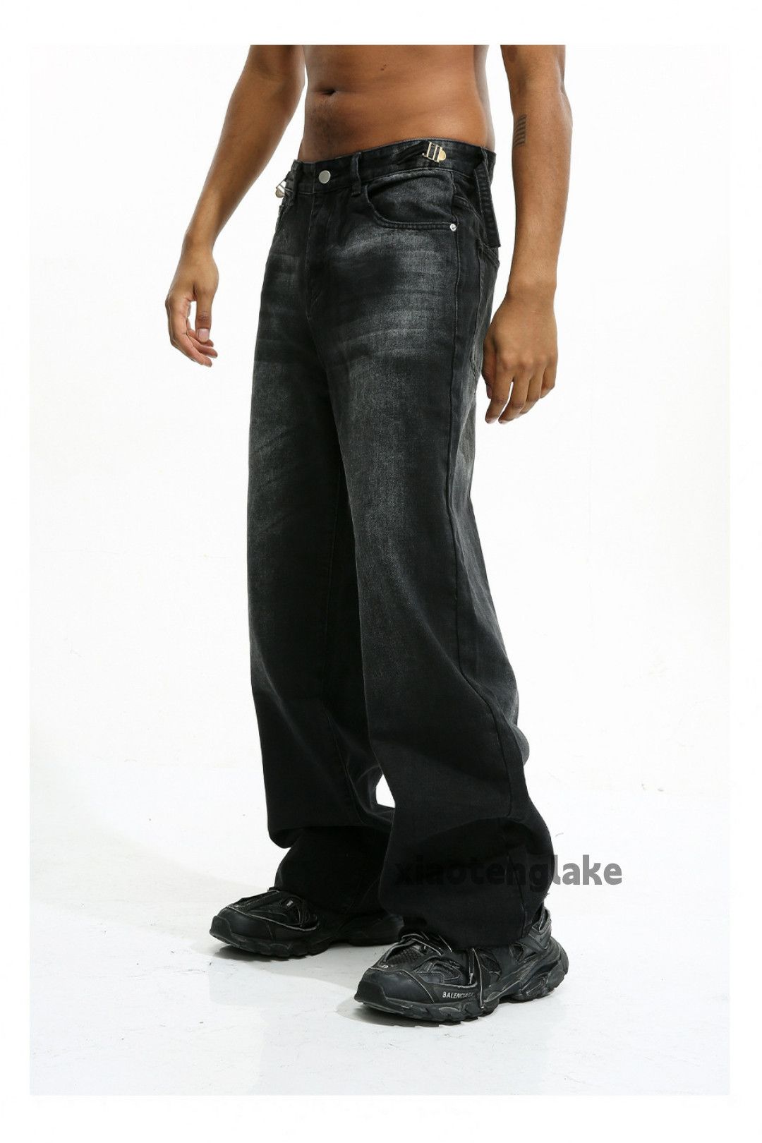 Jean × Vintage washed faded skate hiphop loose baggy jeans Size US 30 / EU 46 - 7 Thumbnail