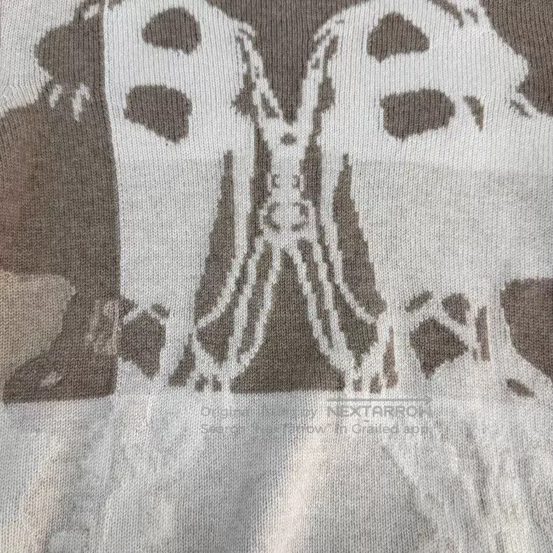 Hermes Hermes Khaki Butterfly Pattern Cashmere Sweater Size XS / US 0-2 / IT 36-38 - 7 Thumbnail