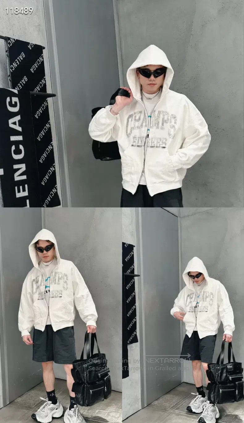 Balenciaga Balenciaga Faded Letter Embroidered Hoodie Size US XS / EU 42 / 0 - 8 Thumbnail