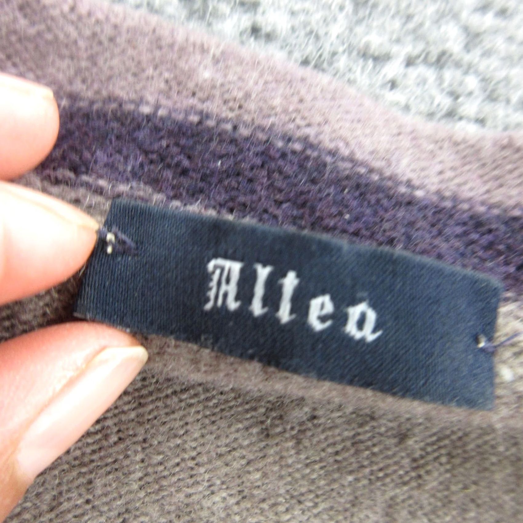Altea Altea Sweater Mens L Purple Brown 100% Wool V-Neck Colorblock Knit Pullover Size US L / EU 52-54 / 3 - 4 Thumbnail