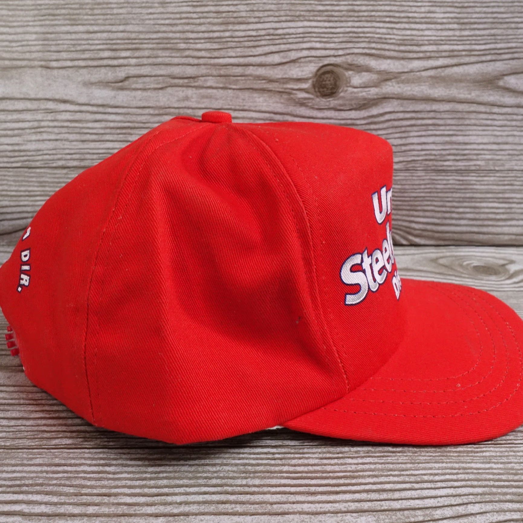 Vintage Vintage United Steelworkers District 1 Red Trucker Hat Adjustable Cap Unisex Casual Fall Spring Summer Winter Size ONE SIZE - 5 Thumbnail