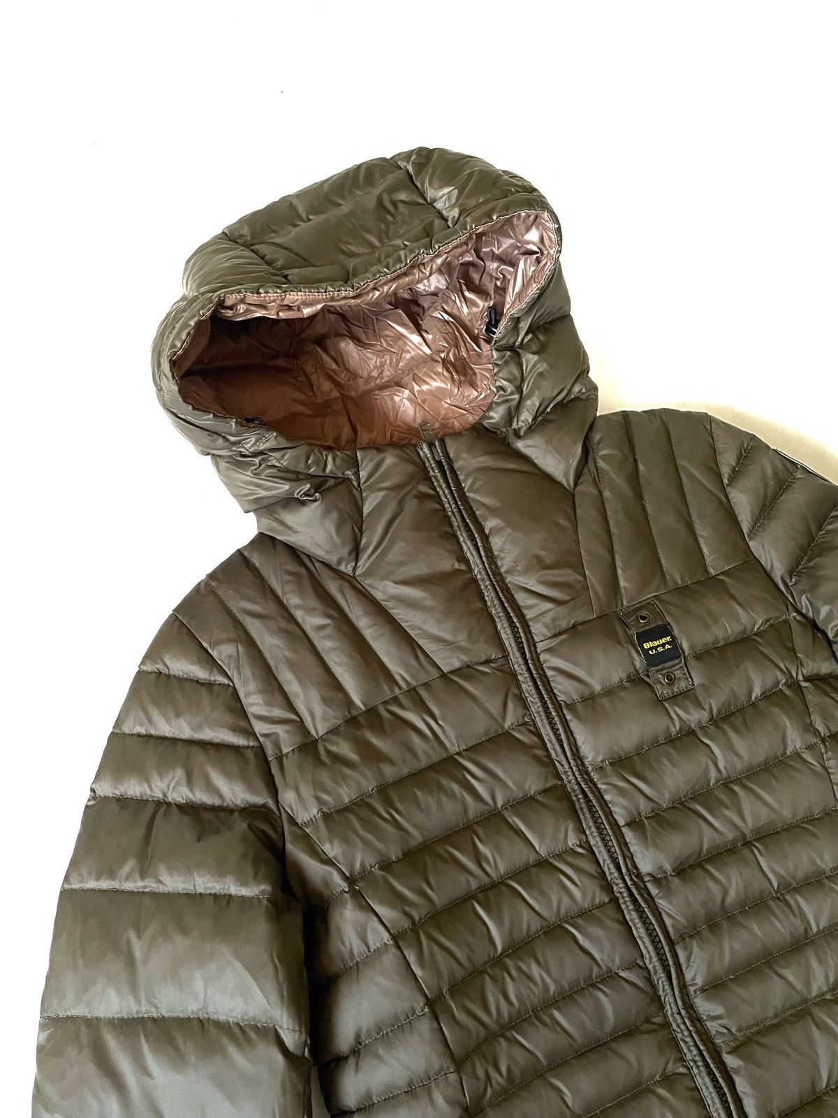 Other Women's Elongated Down Jacket Blauer USA Size XS Olive Color Size XS / US 0-2 / IT 36-38 - 2 Thumbnail