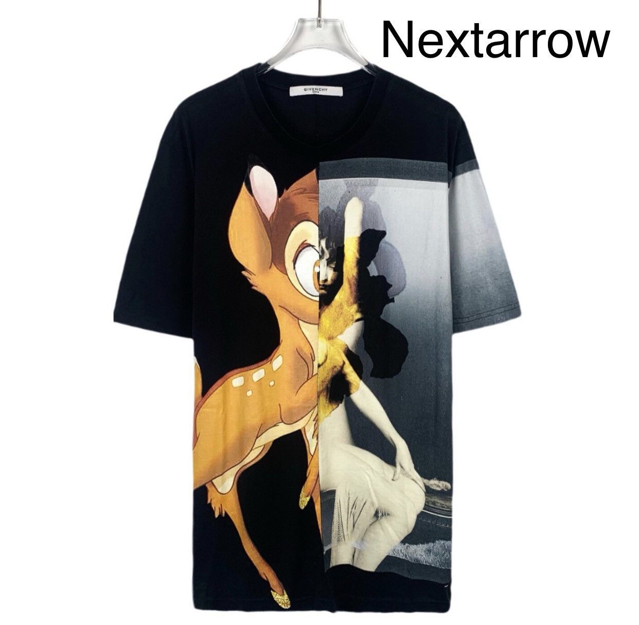Givenchy Givenchy black logo deer print cotton short sleeved T-shirt Size US M / EU 48-50 / 2 - 1 Thumbnail