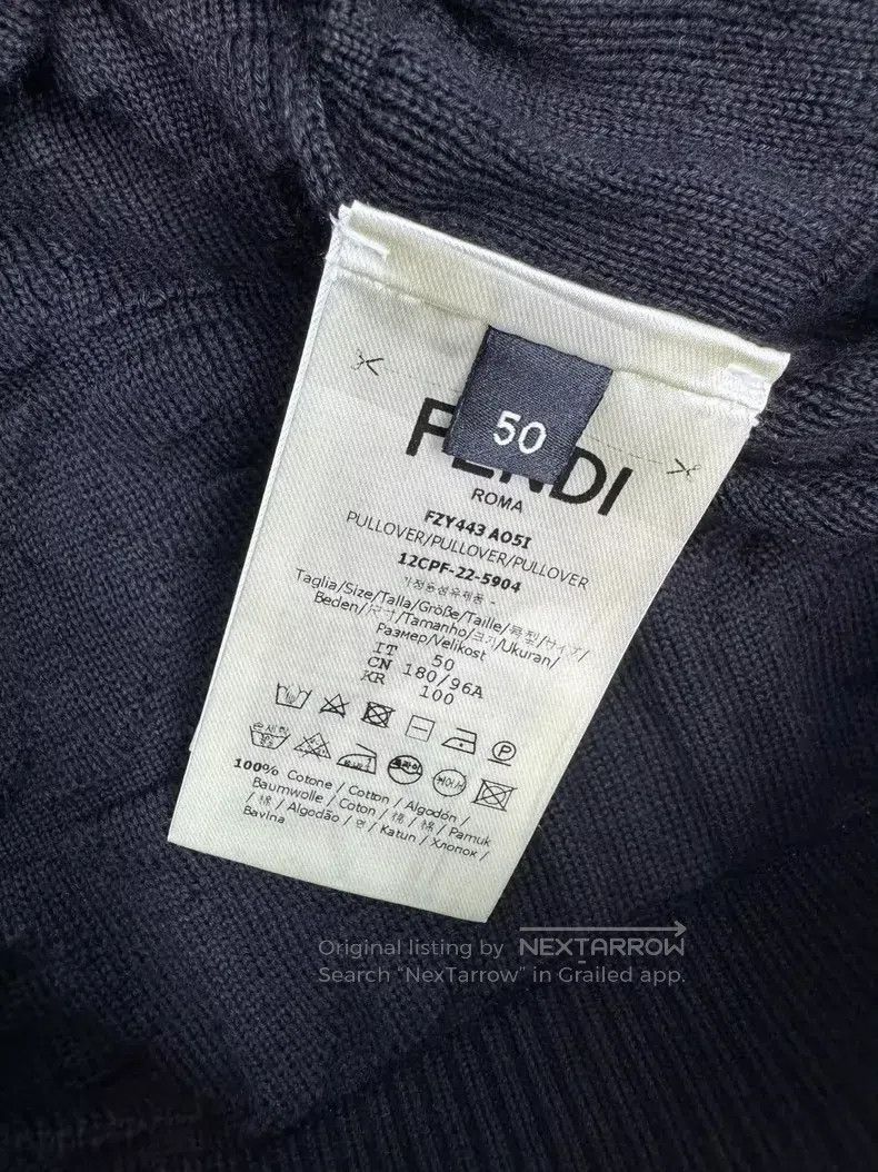 Fendi Fendi All-Logo Embossed Knit Short Sleeve Size US M / EU 48-50 / 2 - 6 Thumbnail