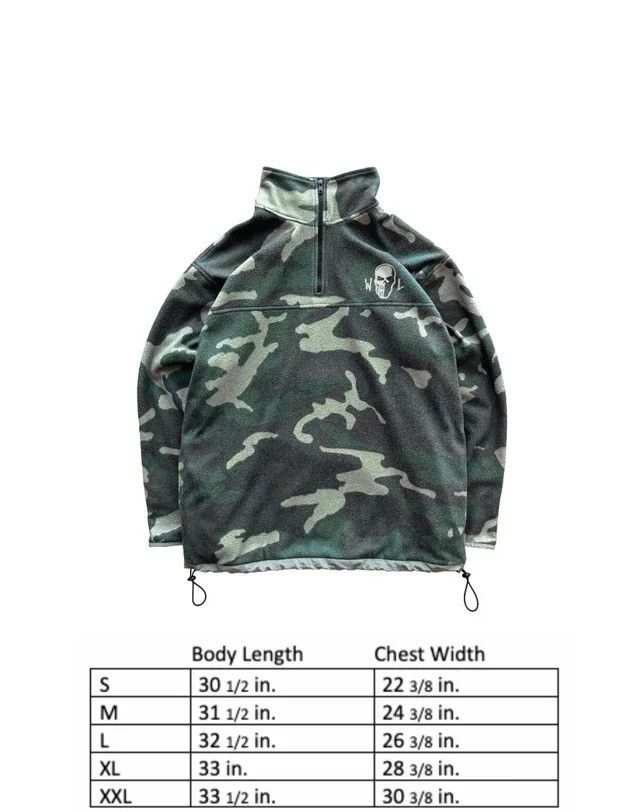 Warren Lotas Skull Logo Quarter Polar Zip Fleece Camo Size US L / EU 52-54 / 3 - 2 Thumbnail