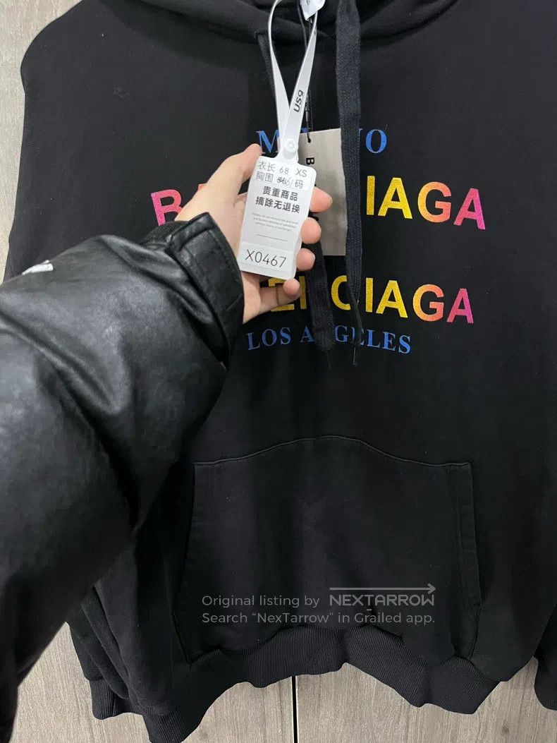 Balenciaga Balenciaga Logo slogan hooded sweatshirt Size US XS / EU 42 / 0 - 9 Thumbnail