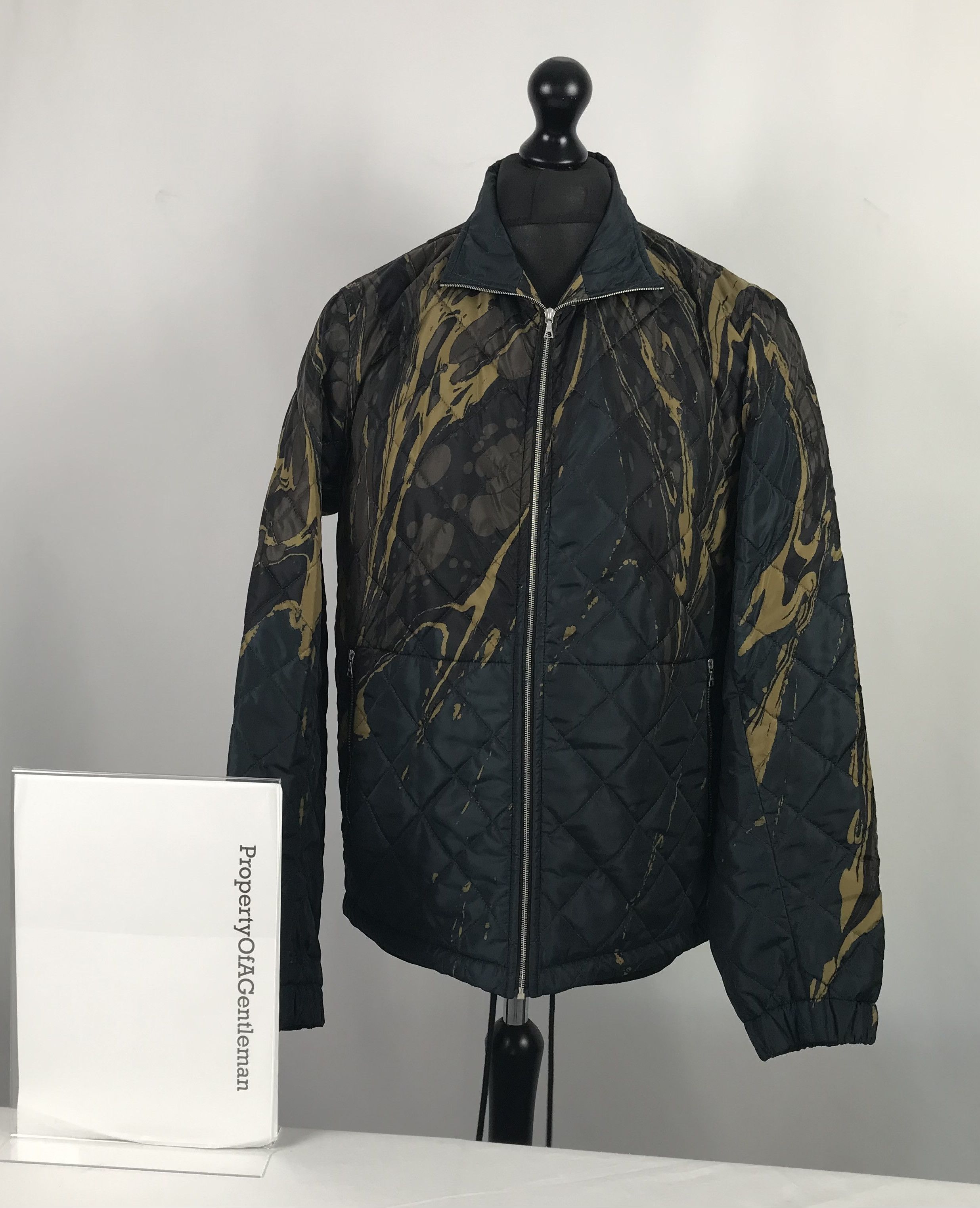 Dries Van Noten Dries Van Noten Marbled Green Light Puffa Jacket Size US L / EU 52-54 / 3 - 3 Thumbnail