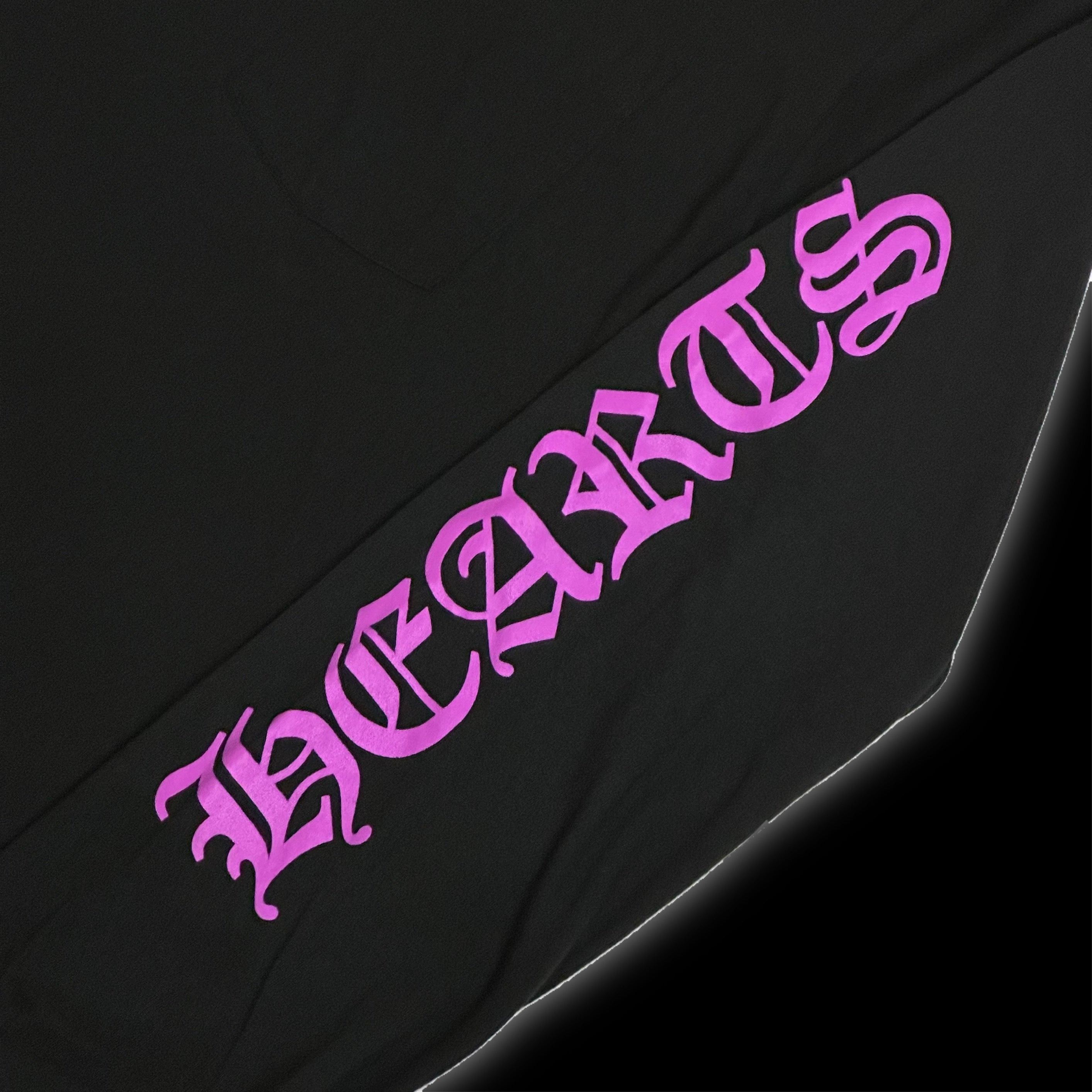 2020s chrome hearts purple spellout sleeves collar logo l/s