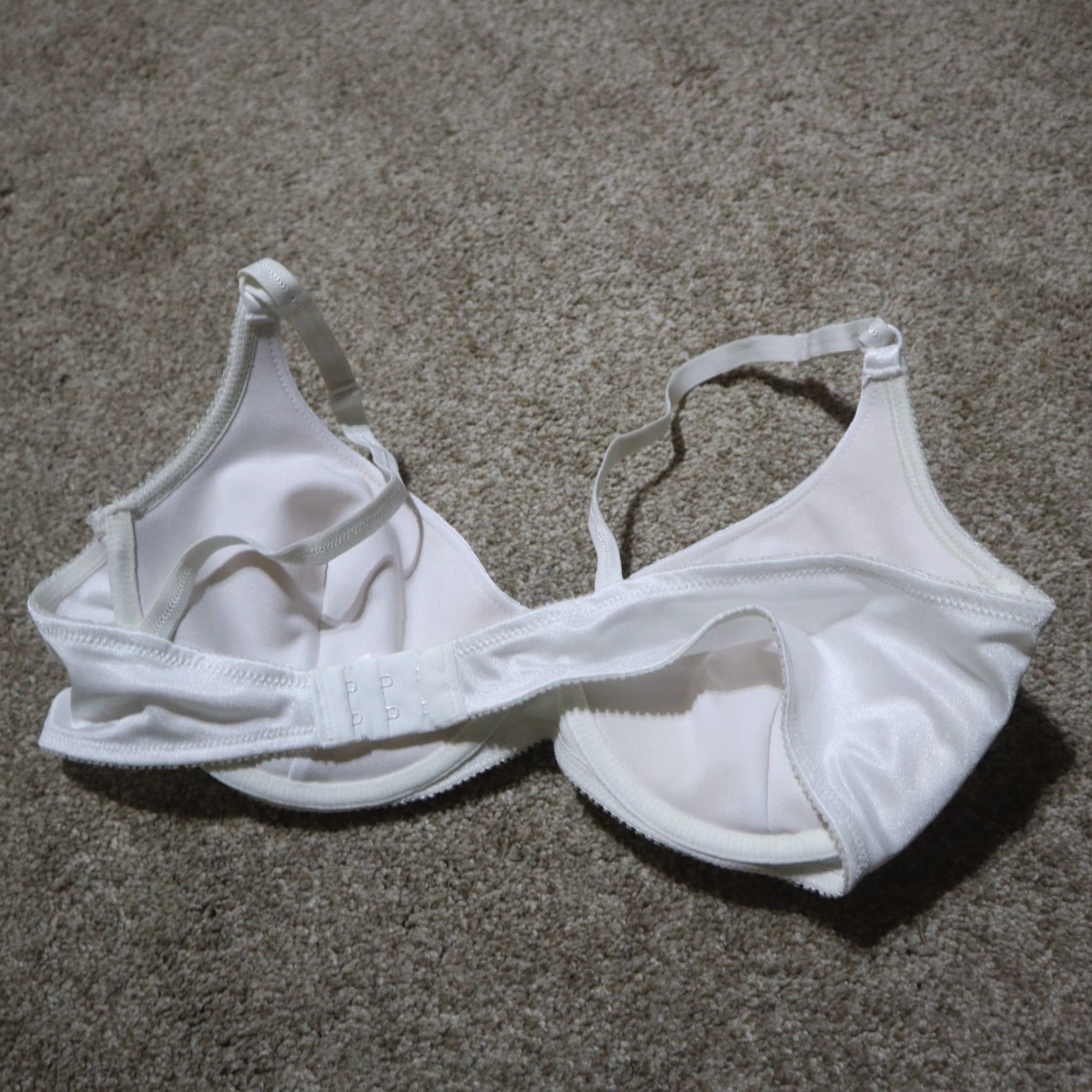 Fruit Of The Loom VINTAGE Fruit of the Loom Women's T-Shirt Bra 40C White Wireless Adjustable Strap 90s Glam Girls Size ONE SIZE - 3 Thumbnail