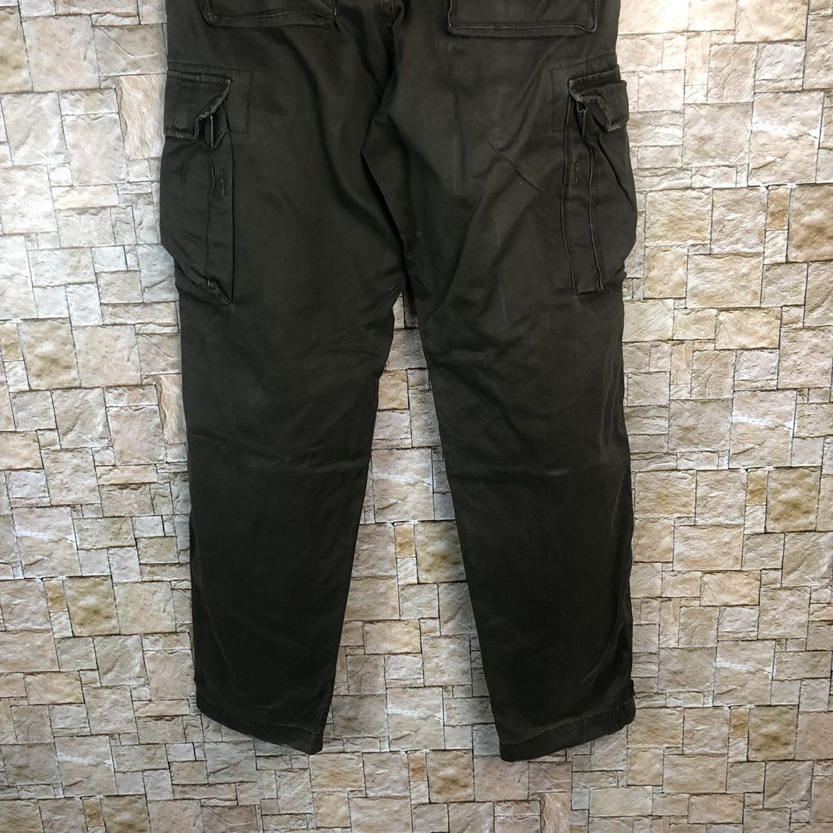 Japanese Brand Real Crush Dark Brown Cargo Multipocket Pants #A79 Size US 31 - 18 Thumbnail