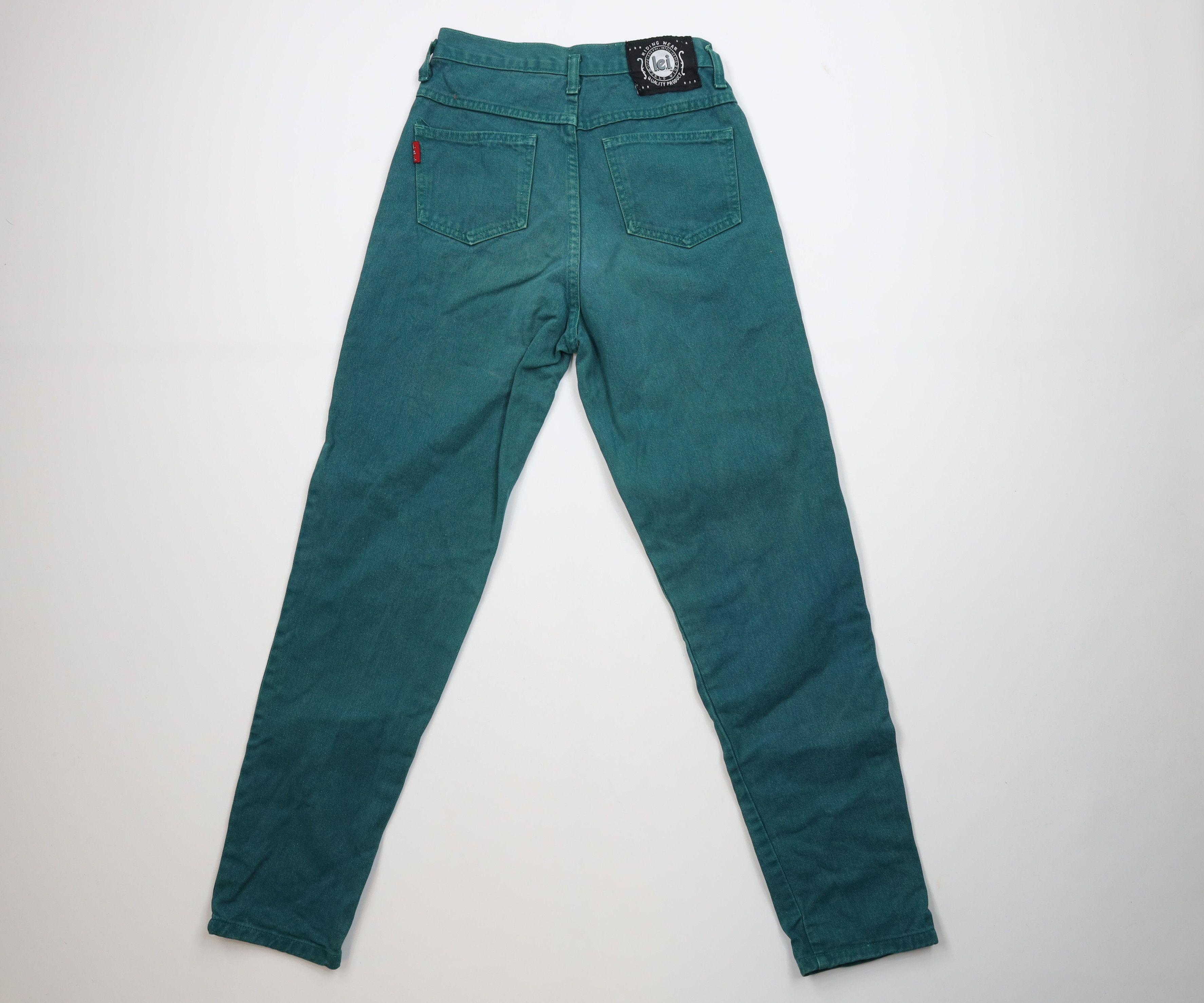 Vintage Vintage 90s Streetwear Relaxed Straight Leg Jeans Green Size 25" / US 0 / IT 36 - 9 Thumbnail