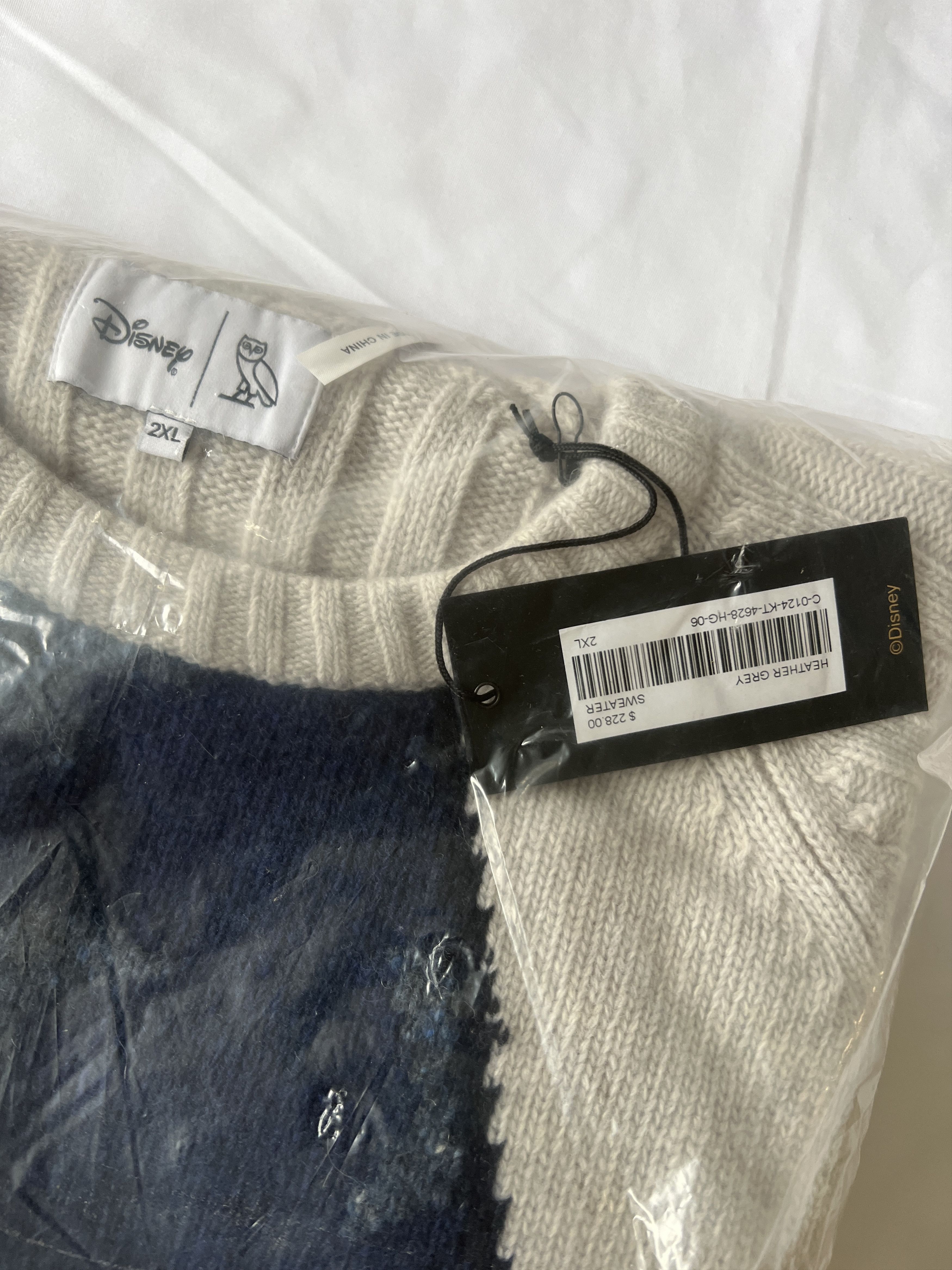 Disney OVO x Disney Mickey Mouse Knit Sweater Heather Grey Size US XXL / EU 58 / 5 - 3 Thumbnail
