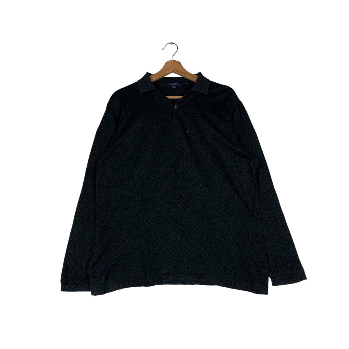 Burberry BURBERRY LONDON Embroidery Logo Long Sleeve Polos #1385-C63 Size US L / EU 52-54 / 3 - 1 Thumbnail