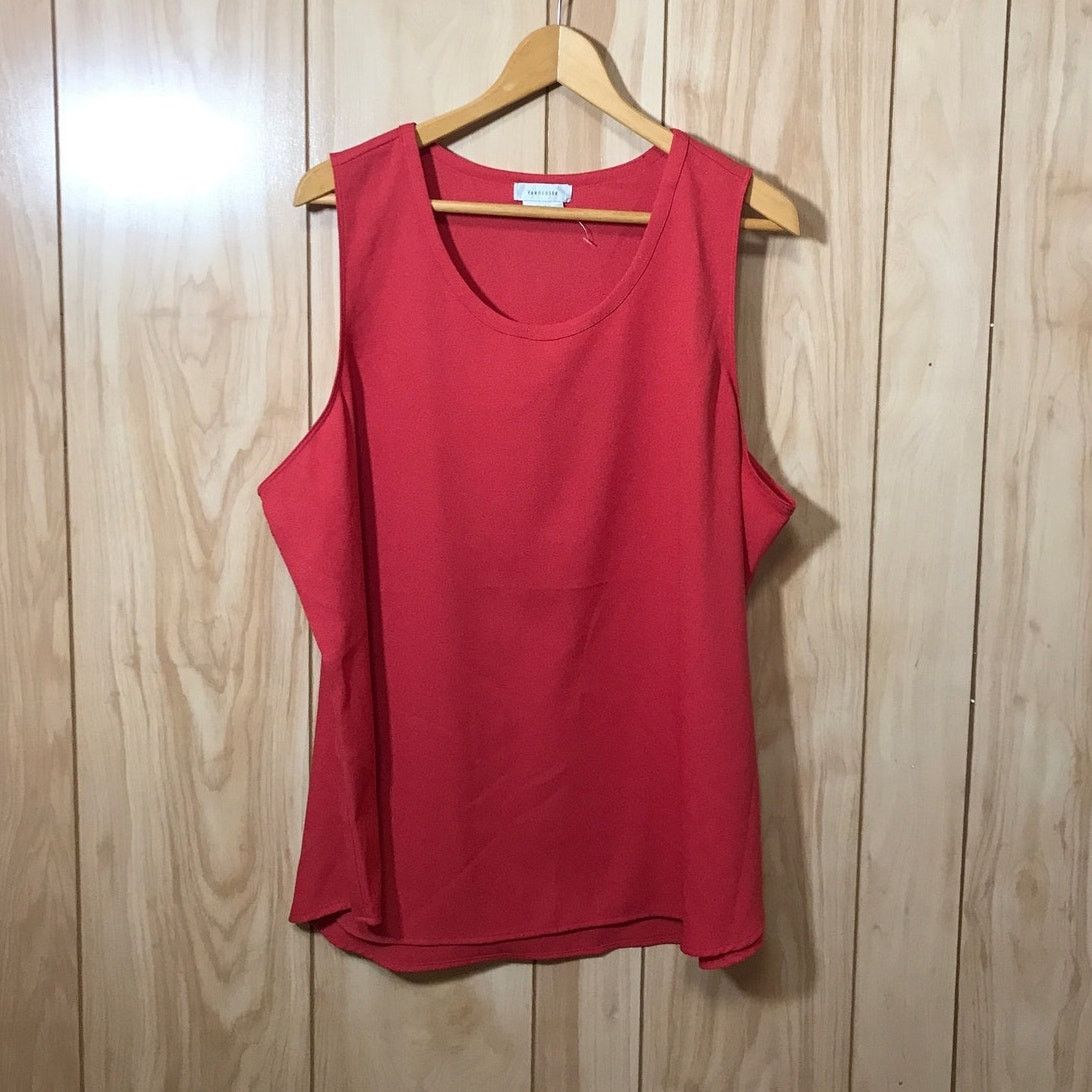 Van Heusen Van Heusen Red Scoop Neck Tank Top XXL Size XXL / US 16-18 / IT 52-54 - 1 Thumbnail