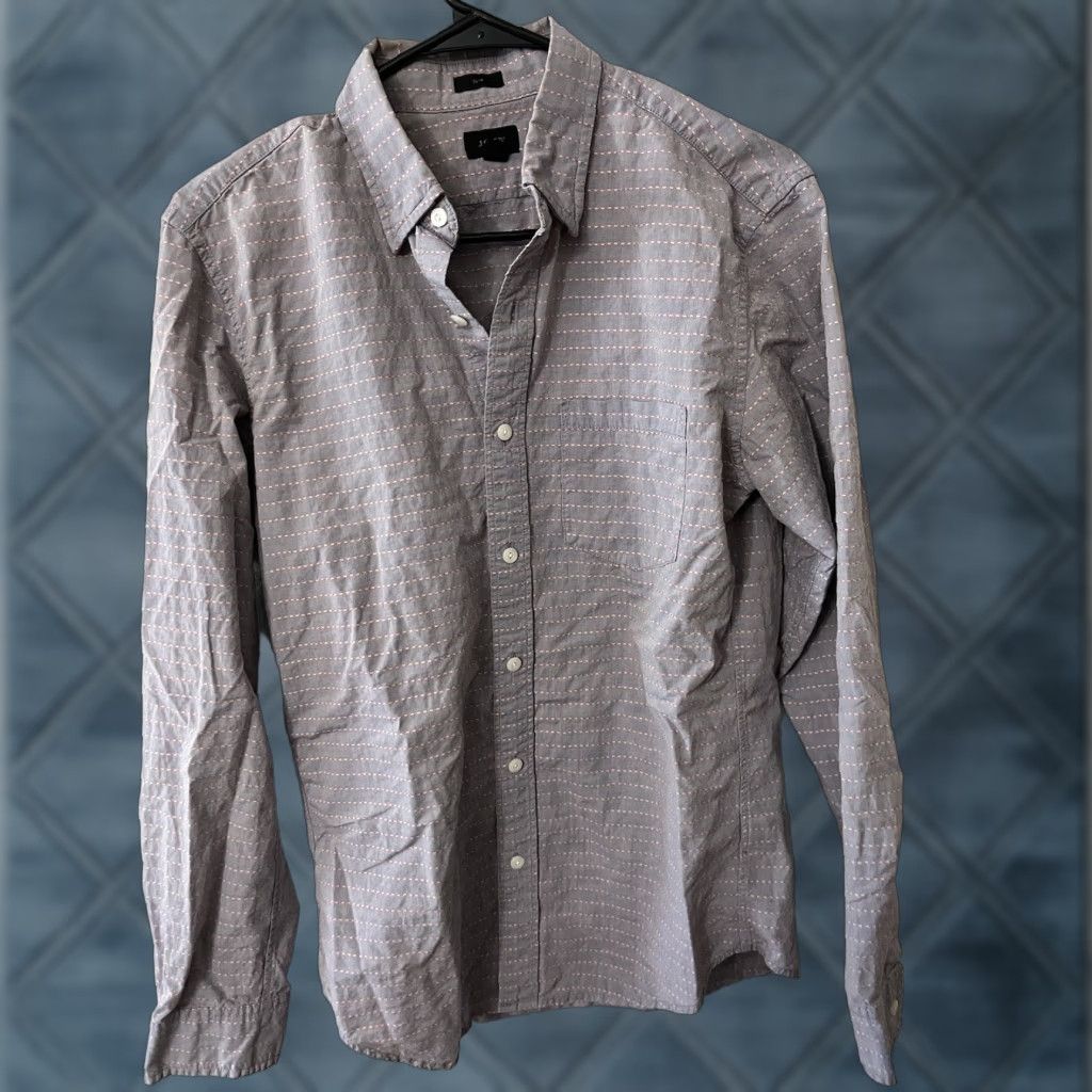 J.Crew J.Crew Button-Down Shirt Men’s S Purple Washed Horizontal Stripe Slim Fit Size US S / EU 44-46 / 1 - 1 Thumbnail