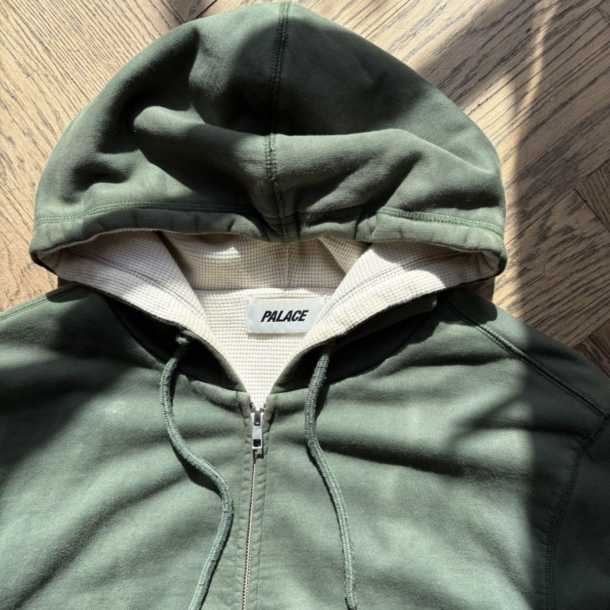 Palace Patch thermal zip hoodie in khaki green Size US M / EU 48-50 / 2 - 2 Thumbnail