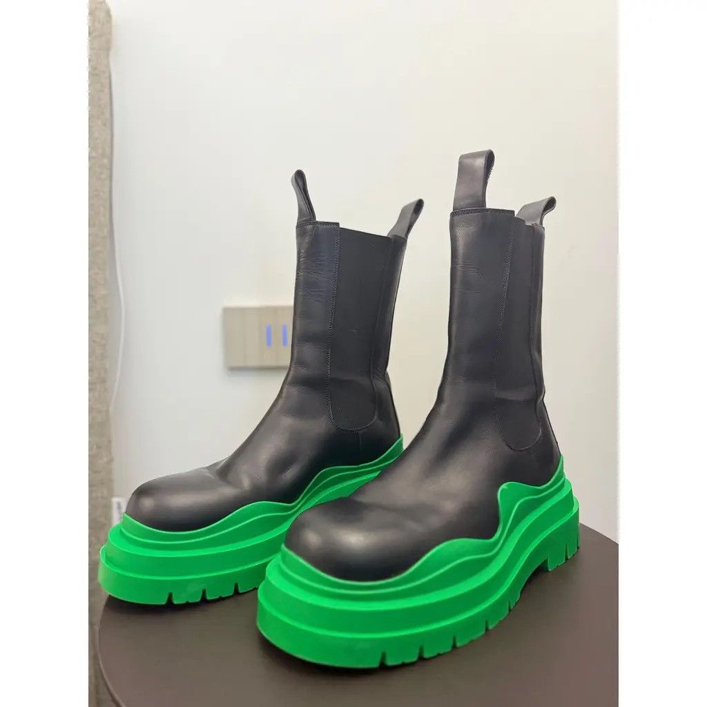 Bottega Veneta Bottega Veneta Black and Green Tire Boots Size US 10 / EU 43 - 3 Thumbnail
