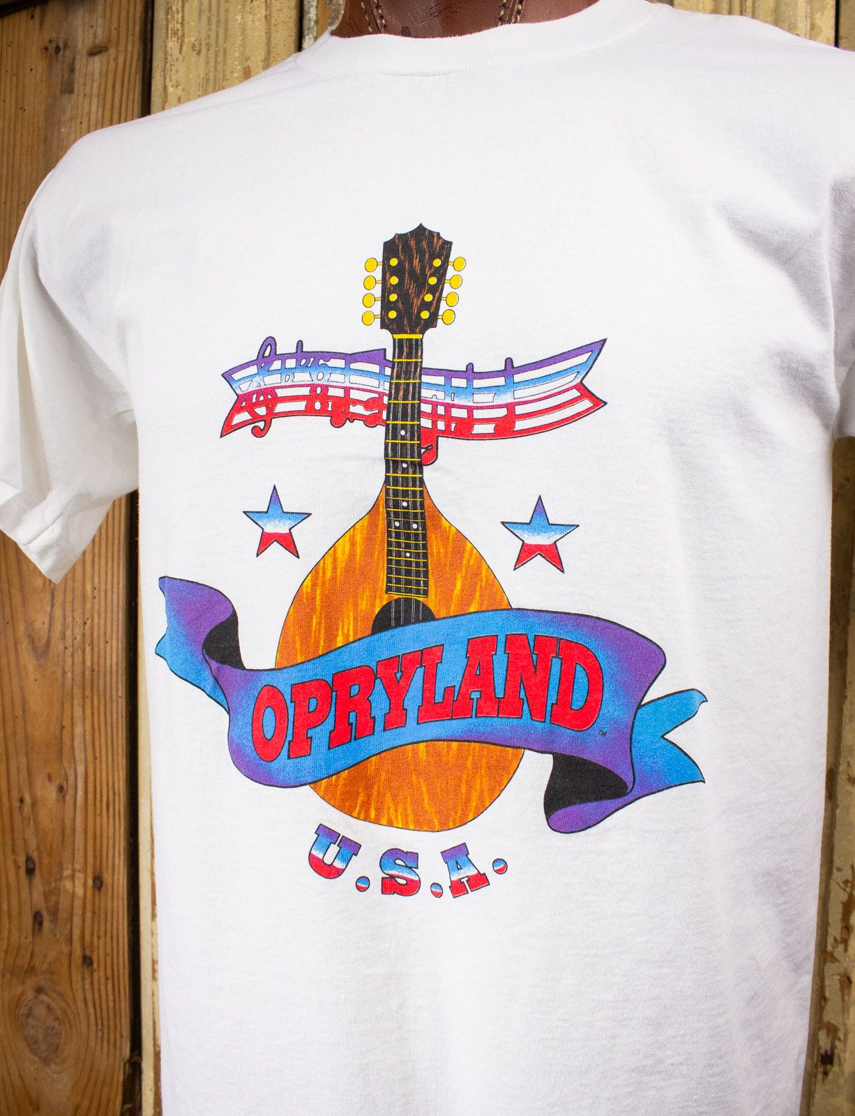 Vintage Vintage Opryland USA Mandolin Graphic T Shirt 90s Size US L / EU 52-54 / 3 - 2 Thumbnail