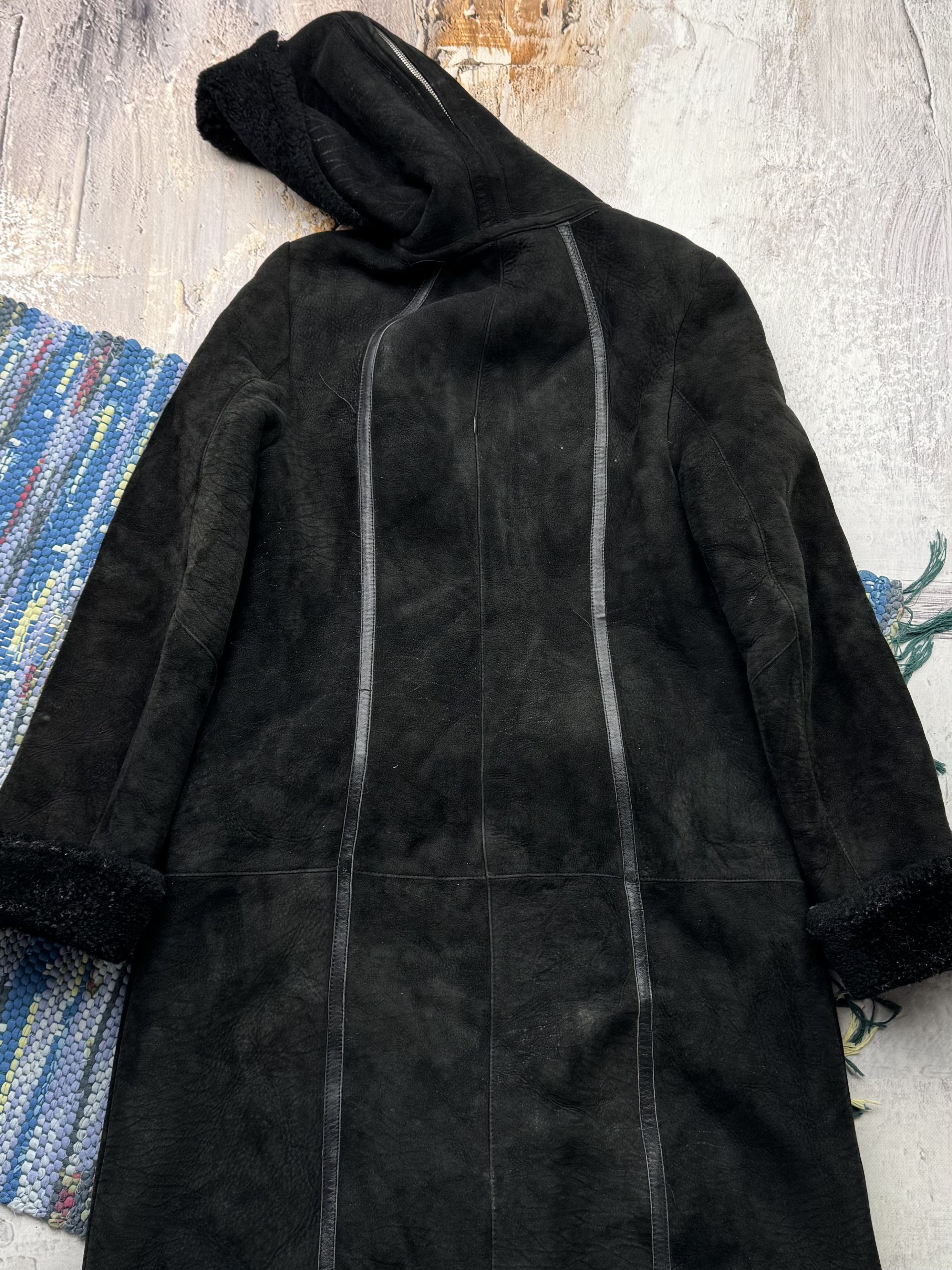 Japanese Brand Vintage Real Sheepskin Hooded Coat D15(584)A789 Size M / US 6-8 / IT 42-44 - 11 Thumbnail