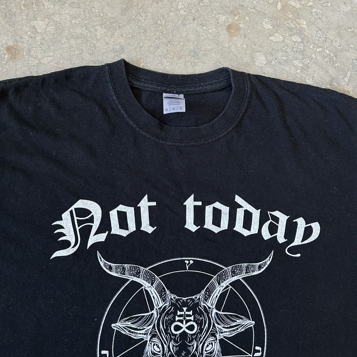 Vintage NOT TODAY JESUS black 90s tee Size US S / EU 44-46 / 1 - 4 Thumbnail