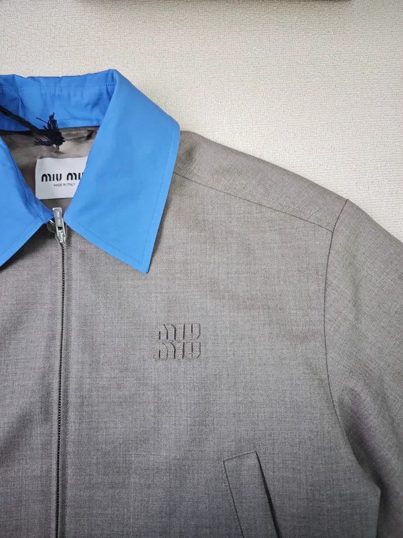 Miu Miu Miu Miu 38 Embroidered shirt collar long sleeve jacket coat Size M / US 6-8 / IT 42-44 - 2 Thumbnail