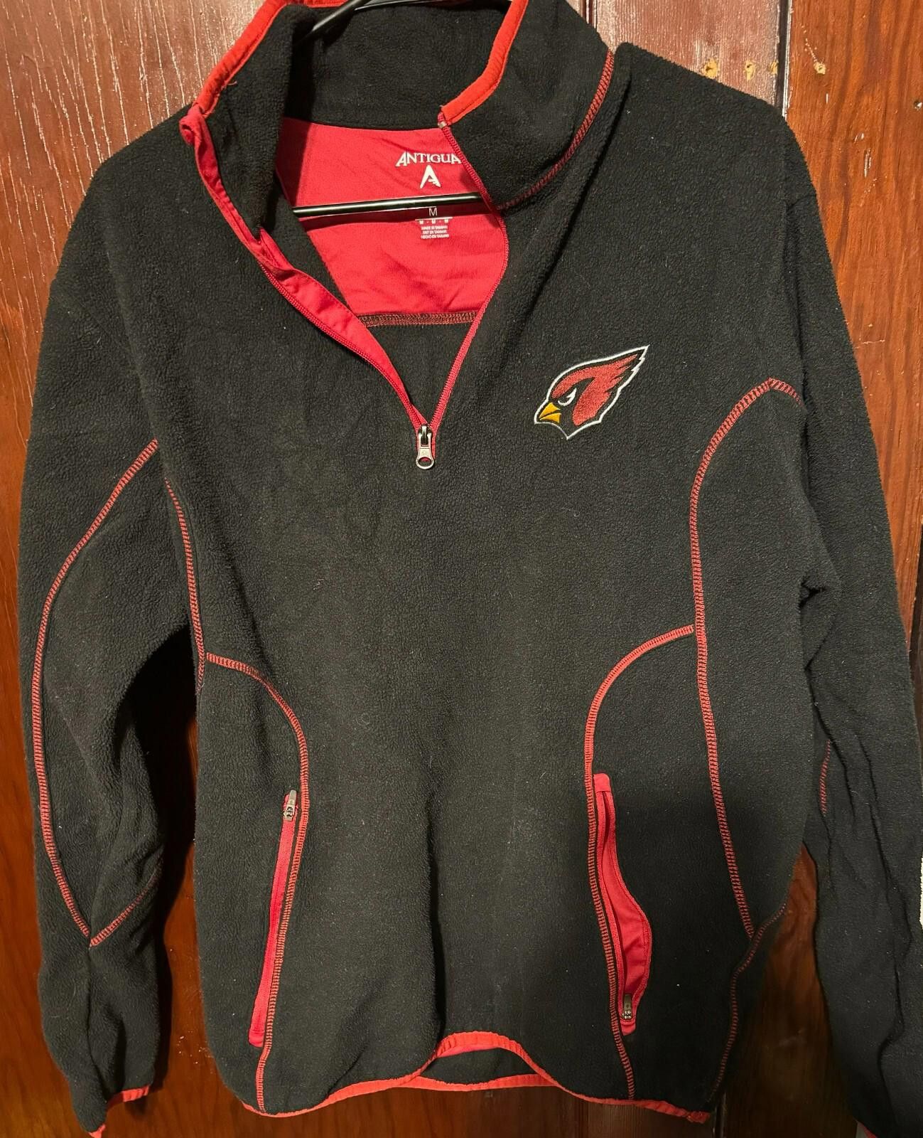 Antigua Arizona Cardinals Antigua 1/4 Zip Pullover M Jacket Black Size US M / EU 48-50 / 2 - 1 Thumbnail