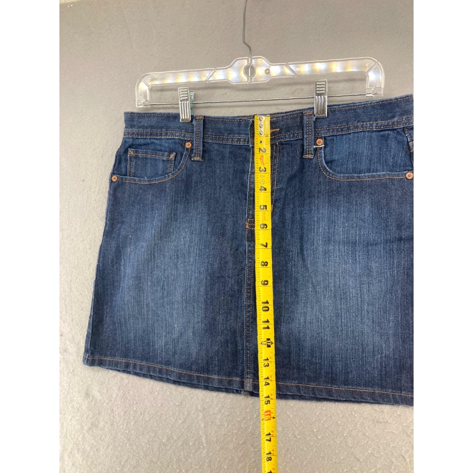 Gap Gap Mini Skirt Womens Size 8 Blue Stretch Denim Casual Bohemian Size 30" / US 8 / IT 44 - 4 Thumbnail