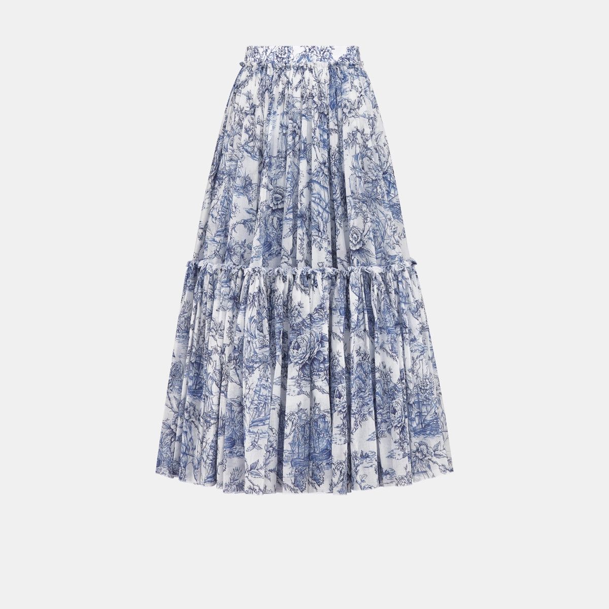 image of Dior O1Bcso1Str0524 Skirt In White & Blue in White/Blue, Women's (Size 38)