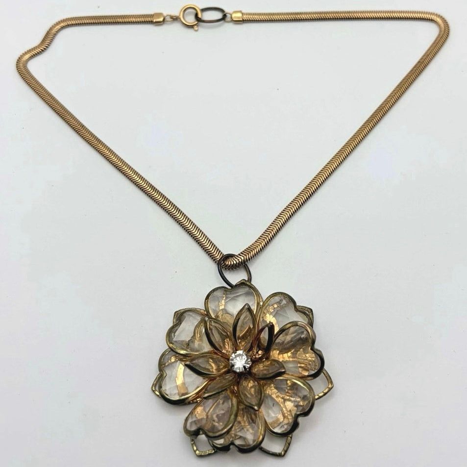 Other Vintage Gold Floral Necklace Size ONE SIZE - 4 Thumbnail