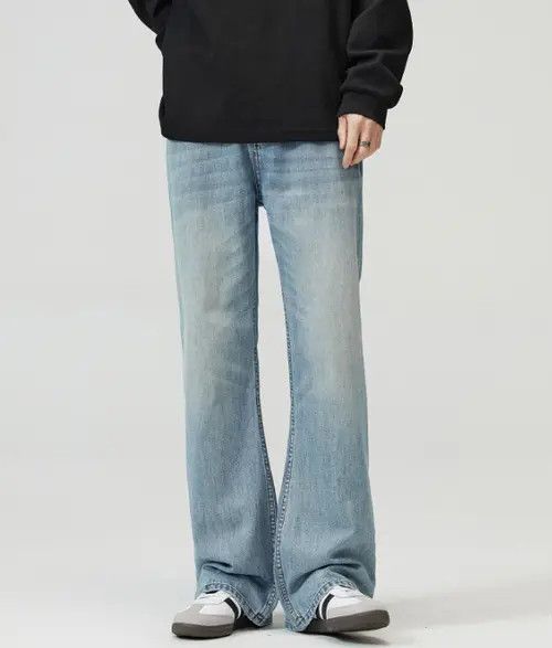 VIBE High street retro American washed scimitar flared jeans y2k Size US 32 / EU 48 - 6 Thumbnail