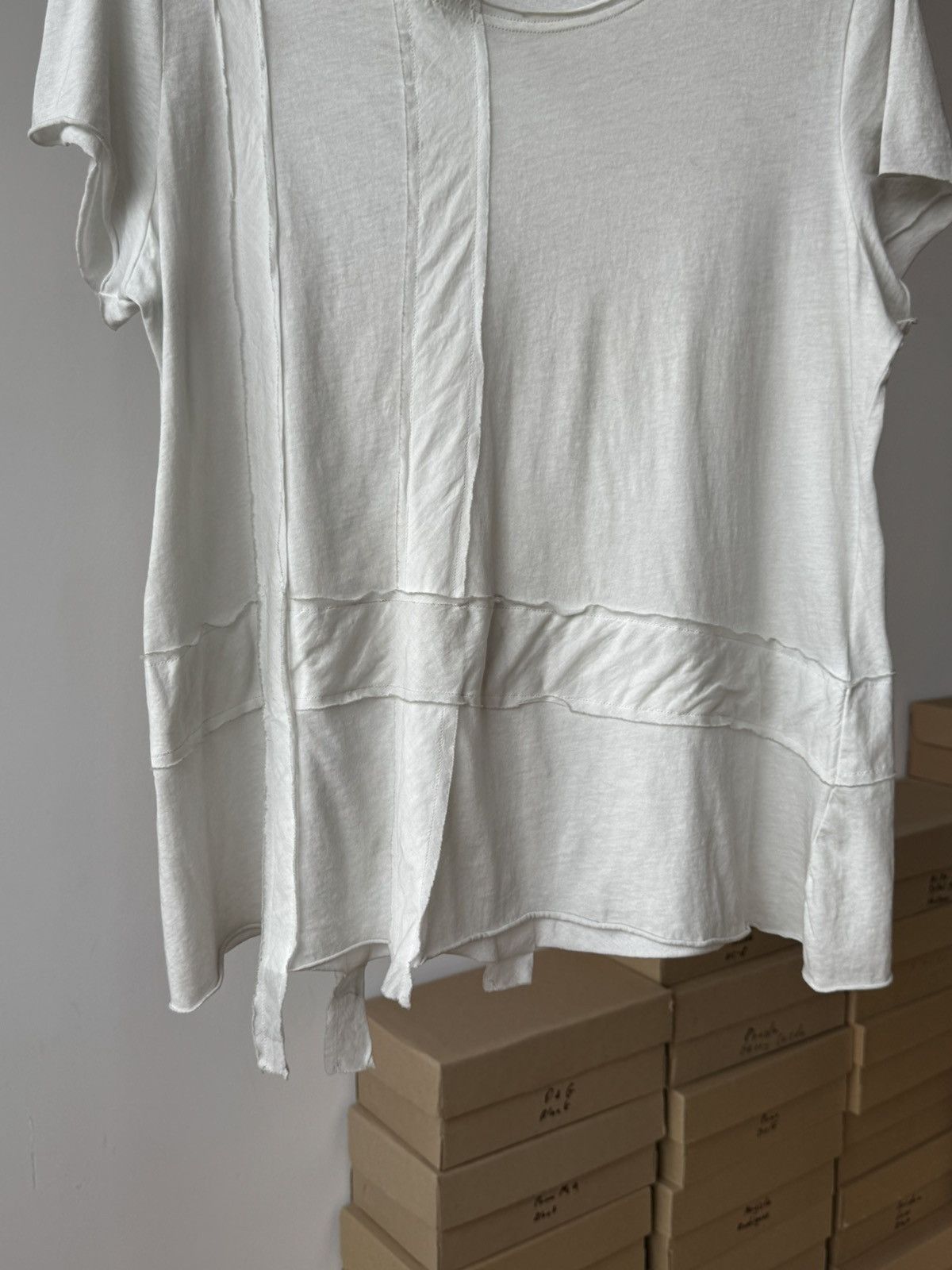 Rundholz Rundholz Avant-Garde Asymmetric Cut Distressed Tee Size XL / US 12-14 / IT 48-50 - 3 Thumbnail