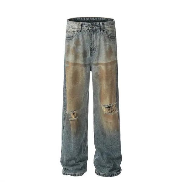 VIBE American retro distressed street hip hop loose ripped jeans Size US 32 / EU 48 - 1 Thumbnail
