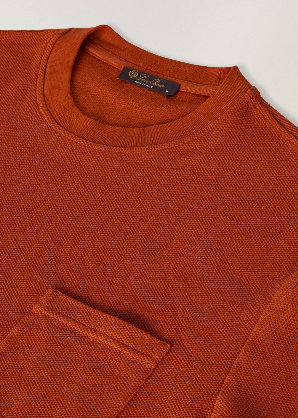 Loro Piana o1srvl11e1224 Girocollo Cotton Pique T-Shirt Size US M / EU 48-50 / 2 - 3 Thumbnail