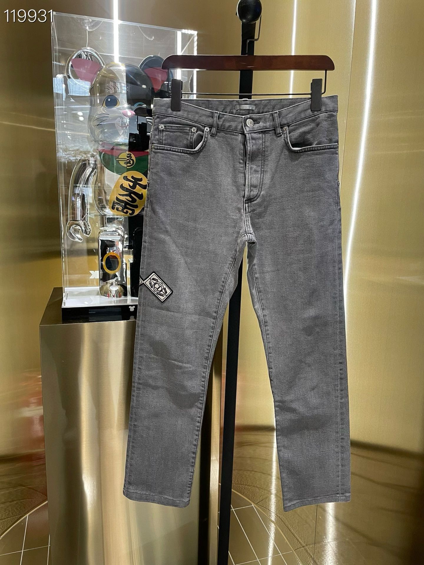 Dior Dior Gray Straight-Leg Jeans Size 29 Size US 29 - 1 Thumbnail