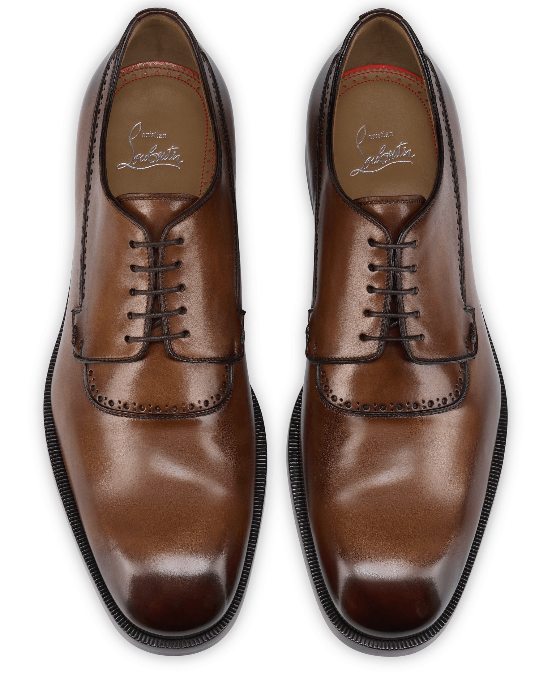 Christian Louboutin Sartoby Flat Brown Leather Dress Oxford Derby Loafer 45 12 Size US 12 / EU 45 - 9 Thumbnail