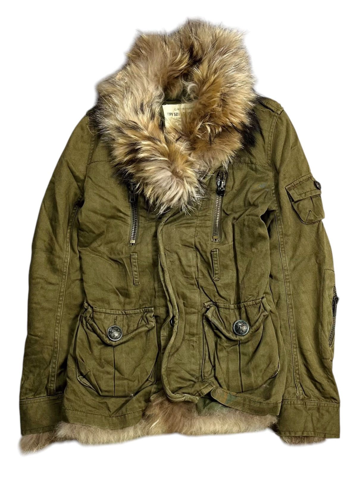 If Six Was Nine 2000s SLY - Trim Fur Apocalypse Style Cargo Jacket